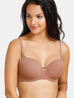 V-Tex Padded Wired 3/4th Coverage T-Shirt Bra - Nutmeg