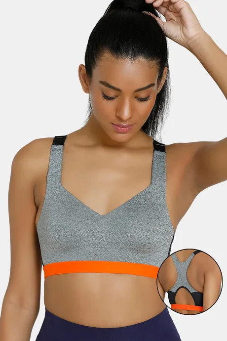 V-Tex High Impact Quick Dry Sports Bra - Grey - Image 4