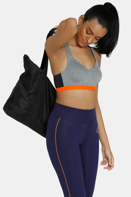 V-Tex High Impact Quick Dry Sports Bra - Grey - Image 2
