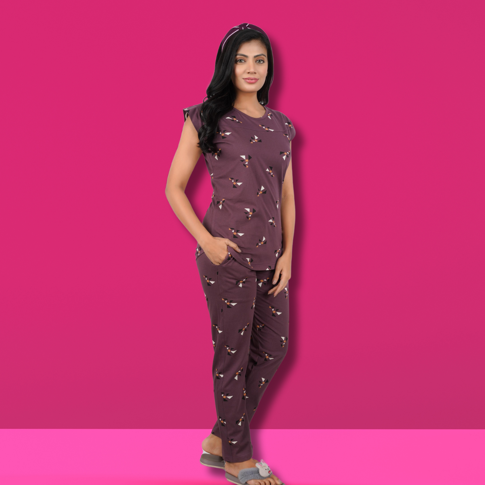 Women's Printed Nightwear Set - Image 4